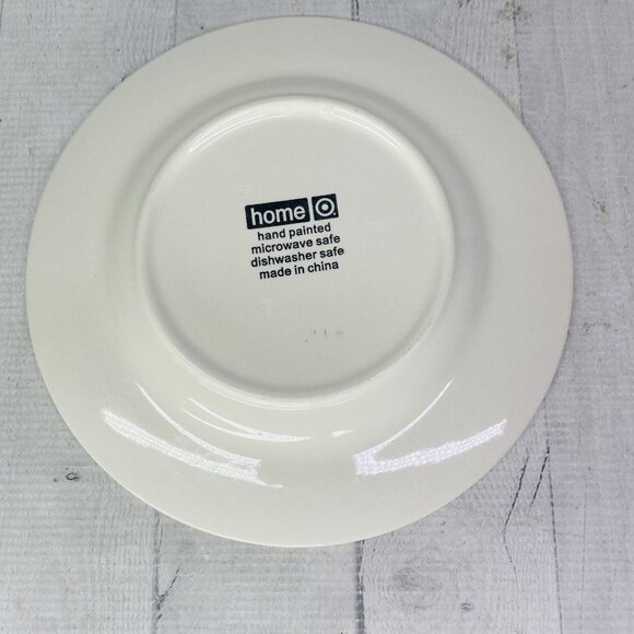 Home Target HMQ 91 Various Color Hand Painted  Stoneware Salad Lunch Plate Set 3 - Picture 4 of 14